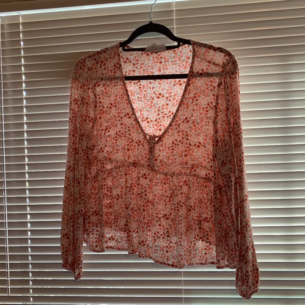 Long Sleeve Floral Blouse